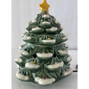 Sonoma Ceramic Christmas Tree Electric Wax Warmer Tested Home Decor